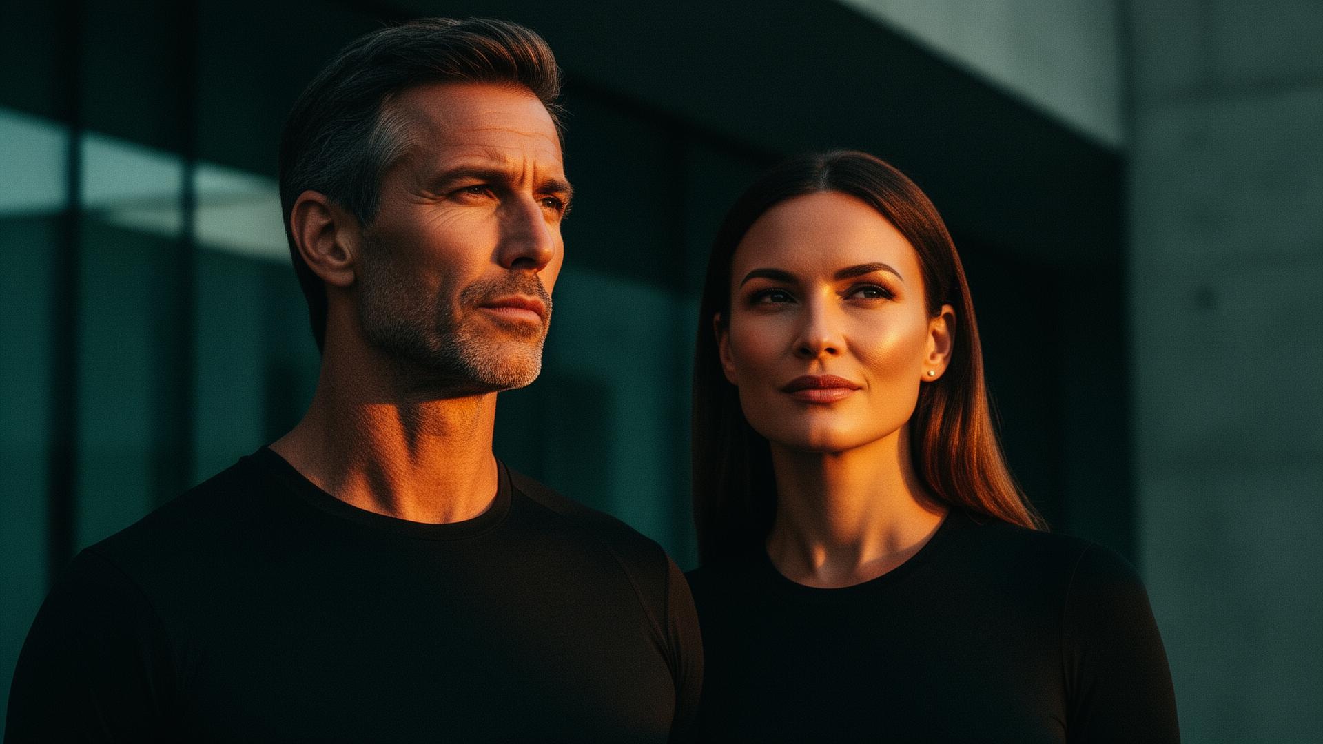 A man and woman embodying the Hypergevity longevity practice